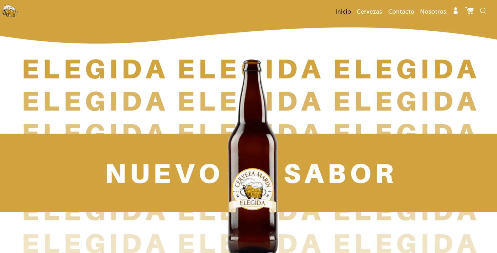 Portada principal del sitio web Cervezas Marín