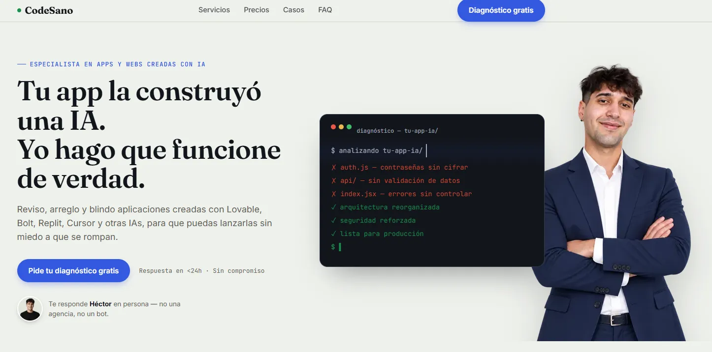 Code Sano Landing Page